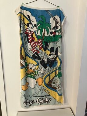 Vtg Walt Disney World Exclusive 1980s River Country Cotton Beach Towel